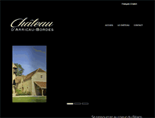 Tablet Screenshot of chateauarricaubordes.com